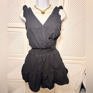 Elegant Black Sleeveless Romper